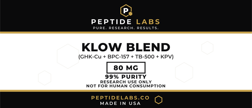 KLOW Blend 80 mg vial label artwork