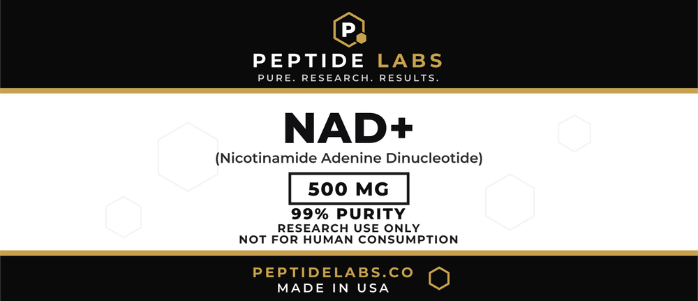 NAD+ 500 mg vial label artwork
