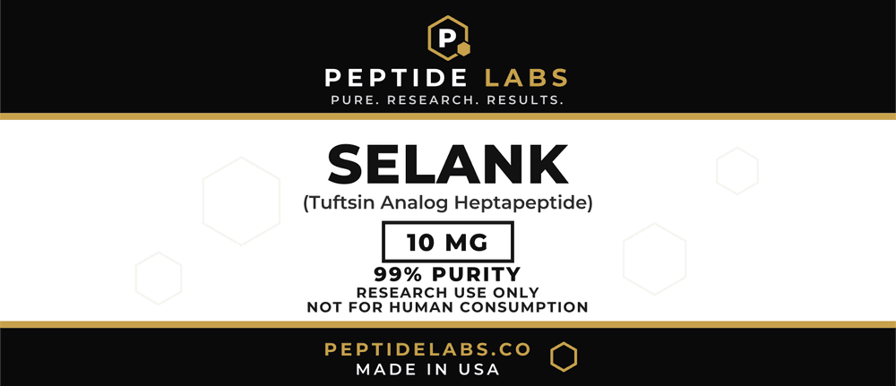 Selank 10 mg vial label artwork